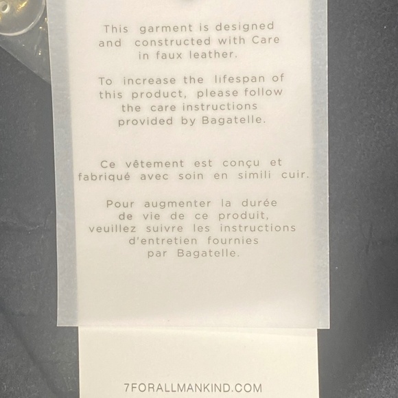 7 FOR MAN KIND The Matrix Black Shiny Faux Patent Leather Boot Cut Pants S NWT - Picture 15 of 16